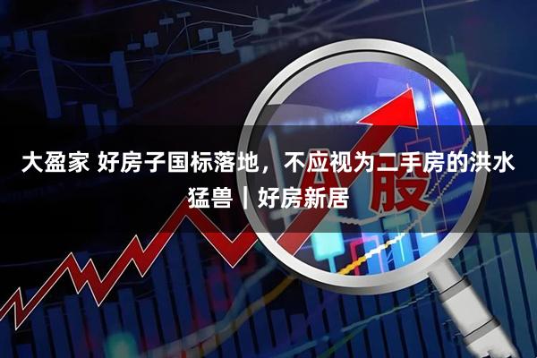 大盈家 好房子国标落地，不应视为二手房的洪水猛兽｜好房新居