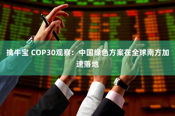 擒牛宝 COP30观察：中国绿色方案在全球南方加速落地